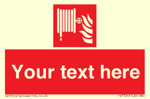 Custom Fire hose reel Sign